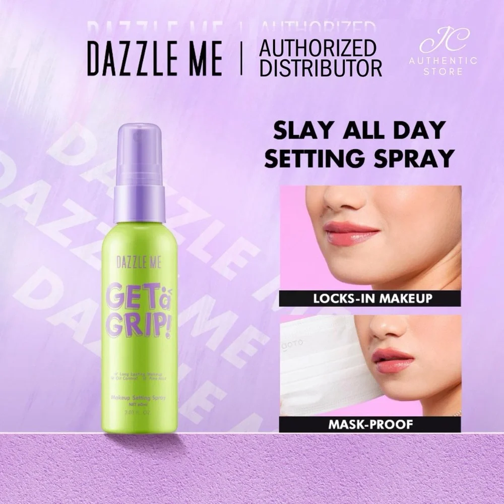3/$20💗 DazzleMe Get a Grip! Makeup Setting Spray Mini 1 oz